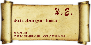 Weiszberger Emma névjegykártya